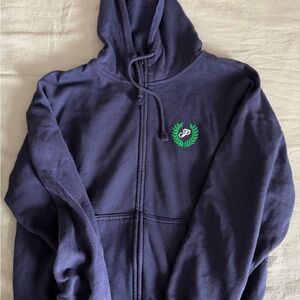 PINK Victoria's Secret Blue Textured Hoodie